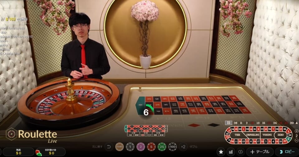2023年3月のキャッシュバック対象はJapan Roulette Live