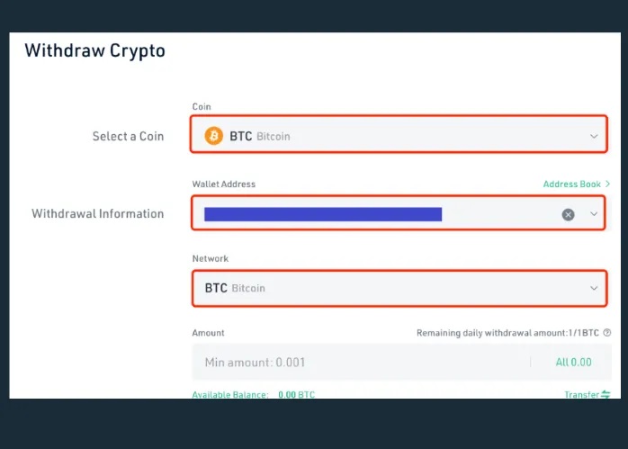 Withdraw Crypt
