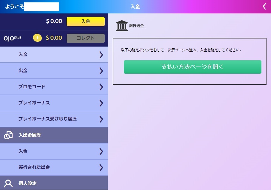 支払いページへのリンクが生成されるので、クリックした支払い手続きを完了させます。