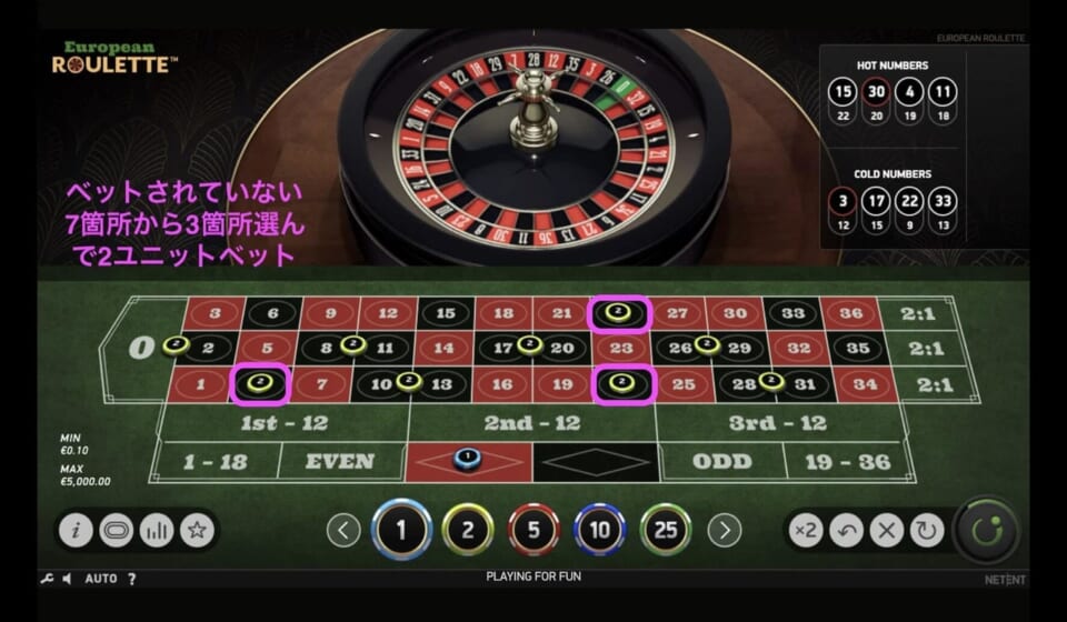 2ユニットずつベット