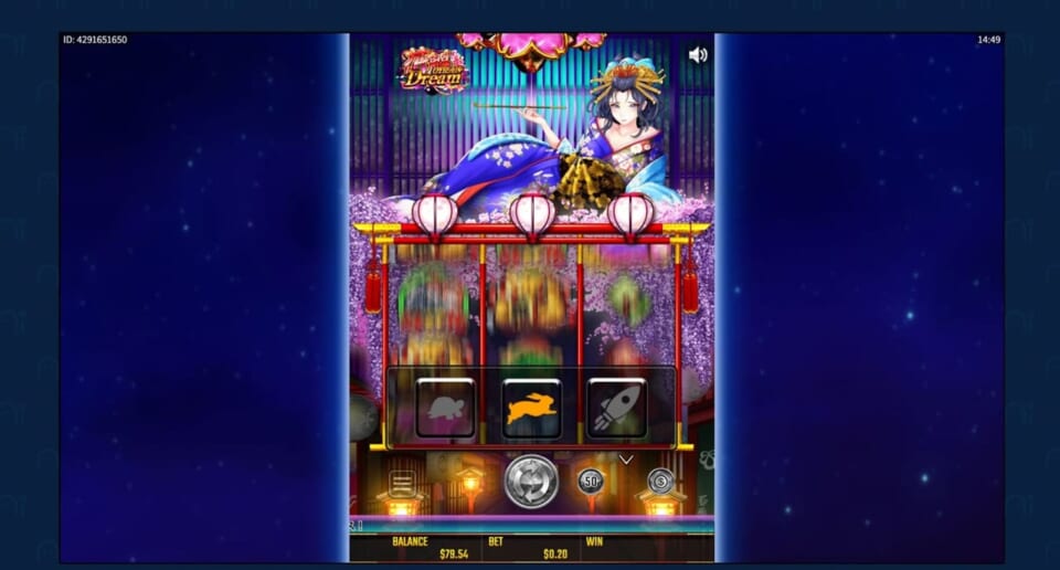 もっとも配当の高い金色の招き猫が3x3ですべて揃い、20ドルゲットできたのです!!!