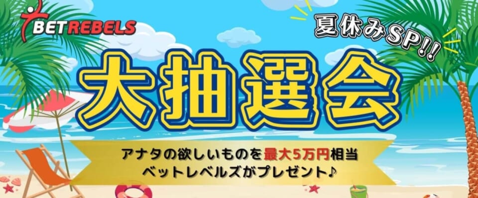ベットレベルズ大抽選会の賞金総額は3,000ドル!