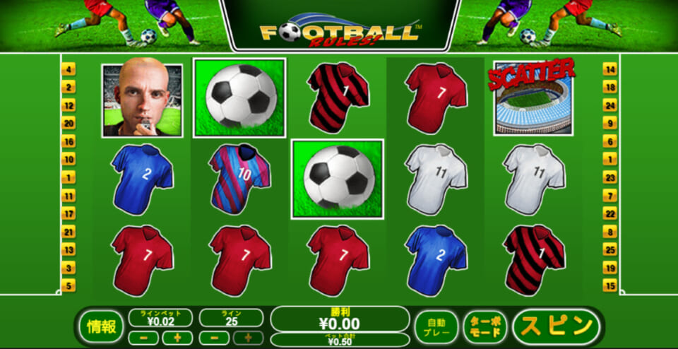 低ボラティリティスロット:Football Rules(フットボール・ルール)