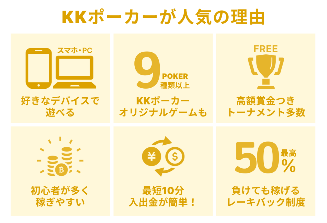 KKポーカーが人気の理由