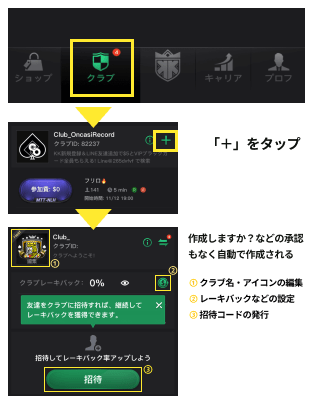 クラブの作り方