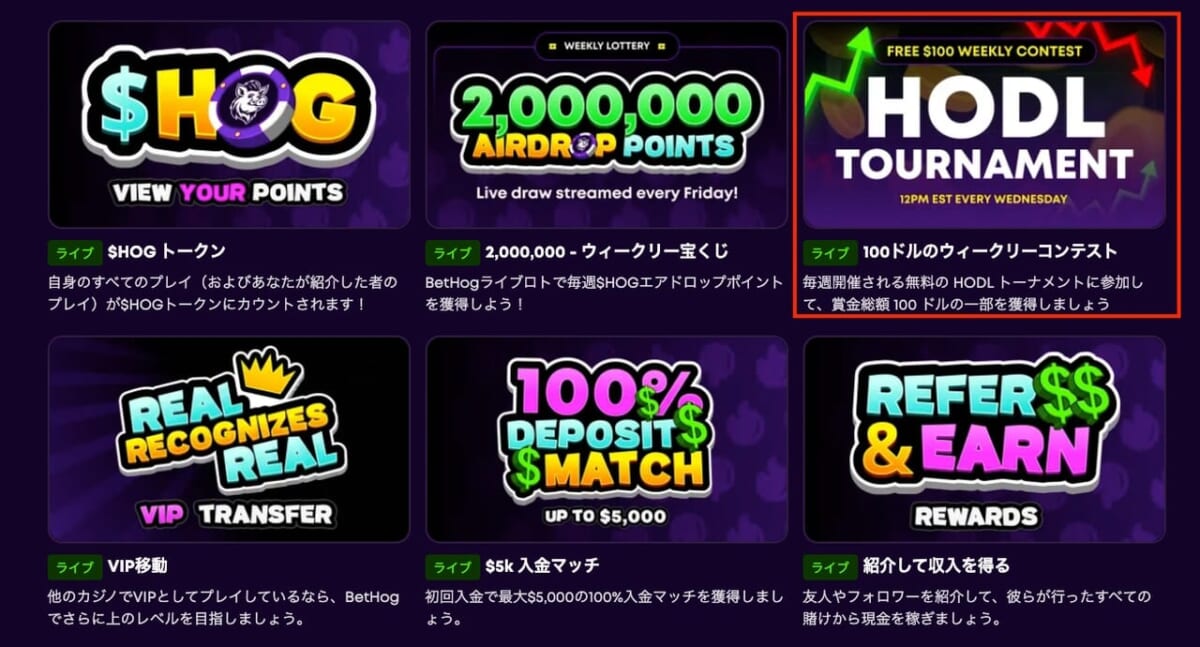 ステップ2:ウィークリーコンテストに無料で参加
