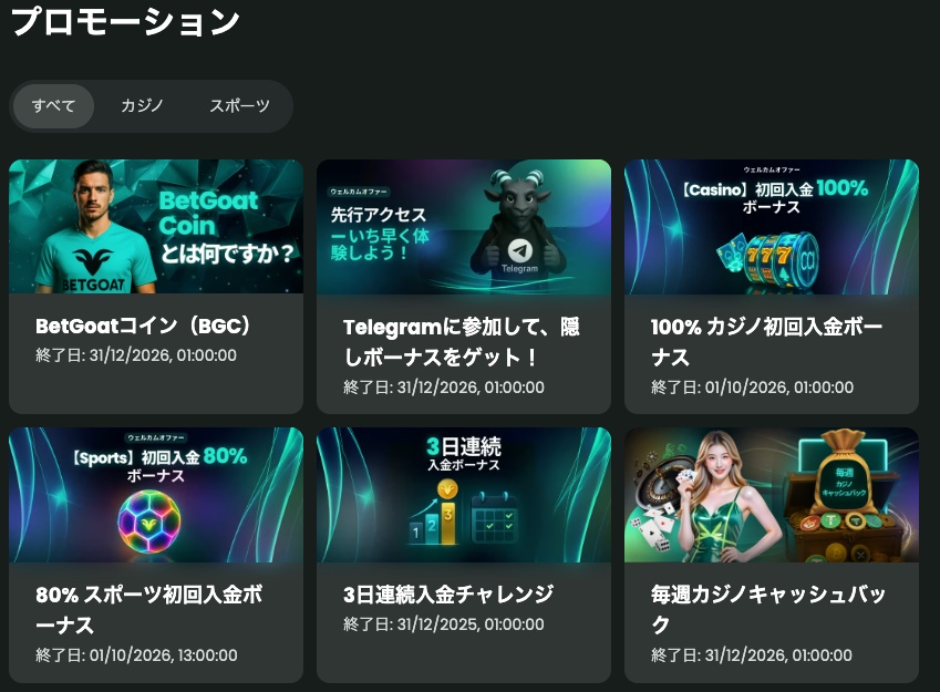 ベットゴート その他のボーナス