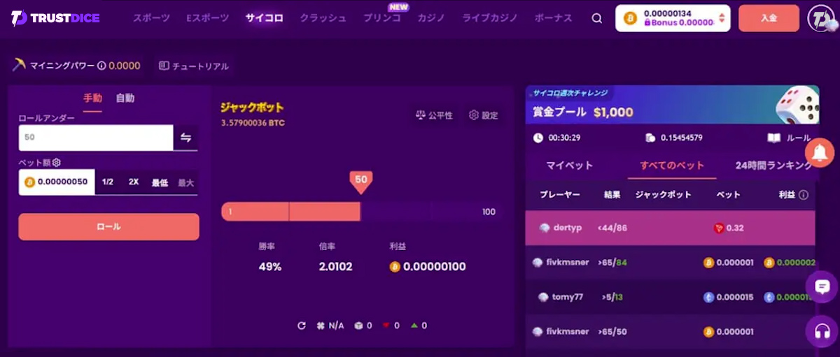 トラストダイス サイコロ