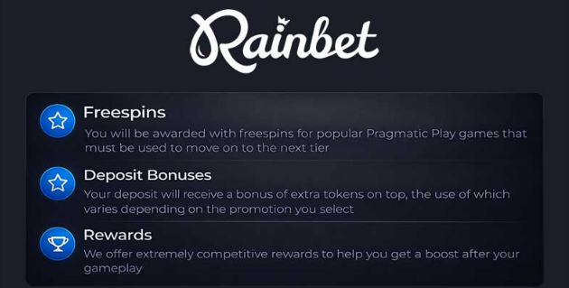 Rainbet2種類の初回入金ボーナス