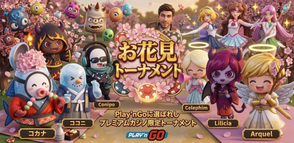 お花見トーナメント Play'nGoに選ばれし プレミアムカジノ限定トーナメント